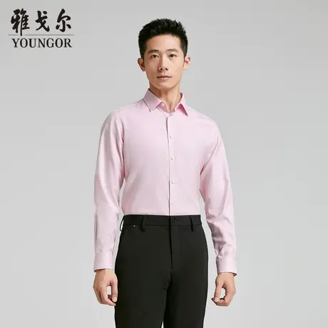 【商场同款】雅戈尔男士长袖衬衫新款官方商务休闲上班穿衬衫男图片