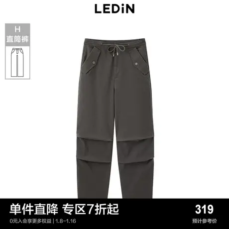 【商场同款】乐町简约工装直筒裤秋冬新款休闲长裤C2GBD4E19商品大图