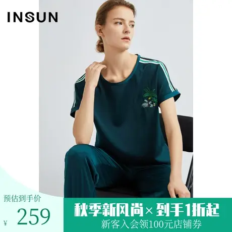 恩裳夏时尚撞色织带设计潮流透气简约休闲风T恤图片