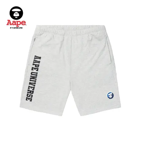 Aape旗舰店男装春夏迷彩口袋字母印花猿颜徽章休闲短裤A606XAK商品大图