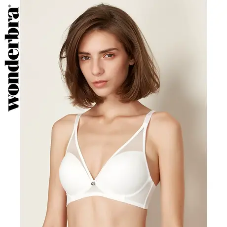 wonderbra 夏季女薄无钢圈文胸性感蕾丝舒适长肩带深V内衣女胸罩图片