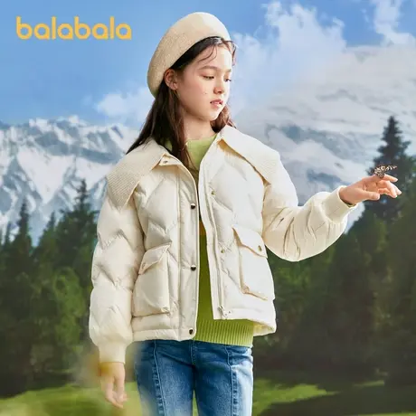 巴拉巴拉儿童羽绒服女童2025冬季新款短款小香风小大童保暖外套潮商品大图