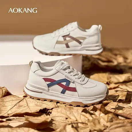 奥康 女鞋2025秋季德训阿甘鞋日常百搭小白鞋青春休闲鞋门店发货图片