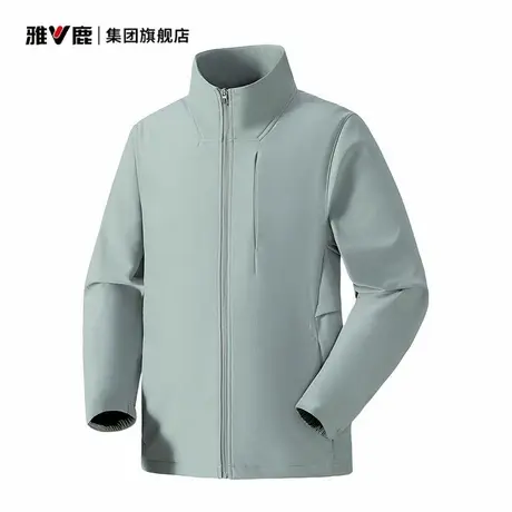 雅鹿三防软壳外套男款秋冬加绒2025新款立领夹克立领工装户外防风图片