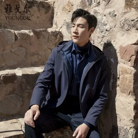 雅戈尔奥莱 男装棉茄秋冬中青年保暖棉夹克棉服外套商务休闲商品大图