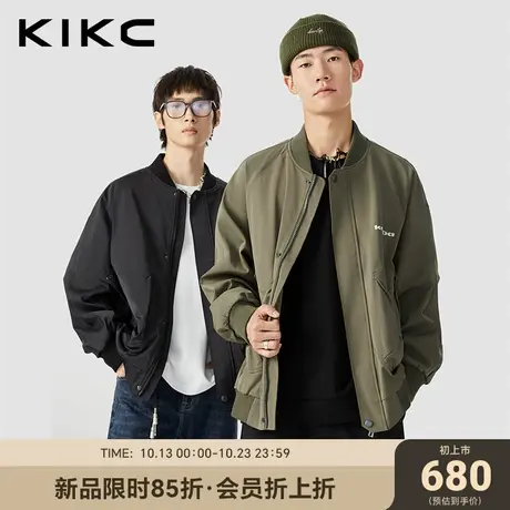 kikc夹克男2023秋冬新款商场同款字母发泡印花潮流工装飞行茄克衫图片