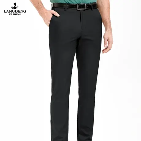 浪登男士薄款休闲裤2023夏季新款凉感易打理直筒百搭通勤休闲男裤图片