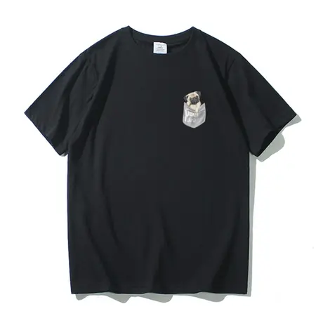 潮牌ins港风欧美复古印花学生宽松休闲情侣装2023夏季短袖t恤男商品大图