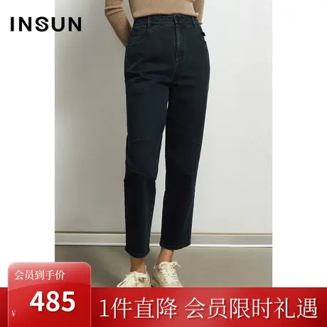 恩裳春秋季商场同款气质有型舒适时尚简约轻商务休闲牛仔裤图片