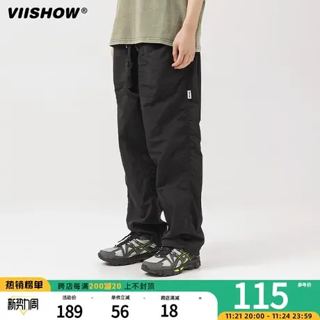 VIISHOW美式复古2023新款休闲裤直筒日系滑板束脚工装长裤男春商品大图