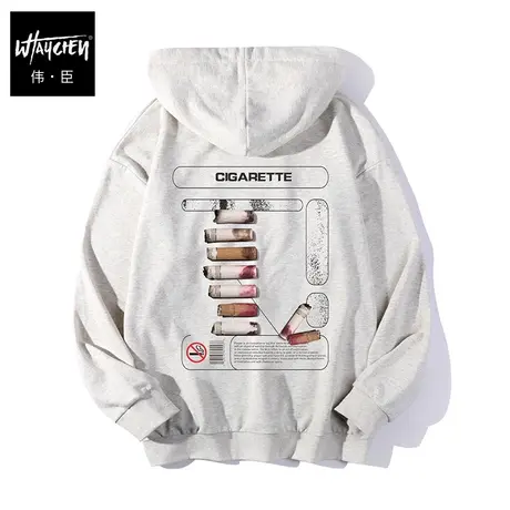伟臣潮牌大码男装街头学生连帽卫衣胖子加肥加大高街休闲运动男士商品大图