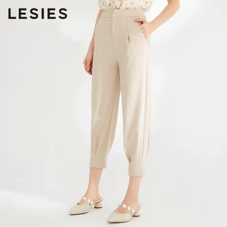 蓝色倾情春夏装新款女装 百搭舒适收口休闲裤女直筒裤九分裤子商品大图