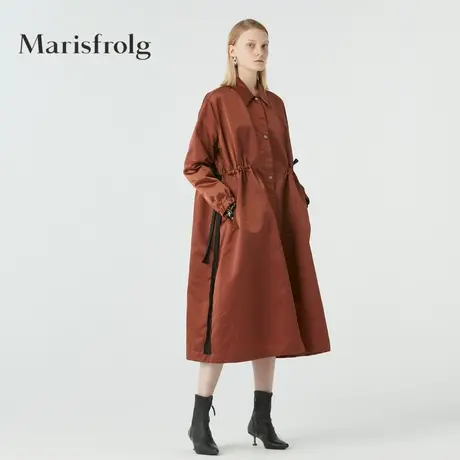 Marisfrolg玛丝菲尔中长款风衣女装2020春季新款时尚宽松气质外套商品大图