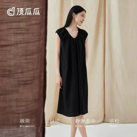 顶瓜瓜睡裙女夏纯欲风法式短袖软绵绵可外穿睡衣2024新款图片