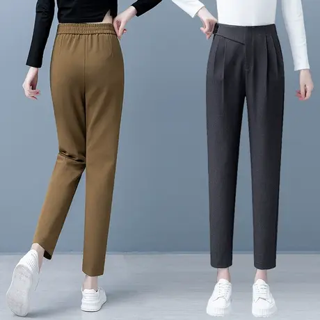 九分高腰哈伦裤女秋季2023年新款宽松休闲直筒裤百搭显瘦西装裤子商品大图