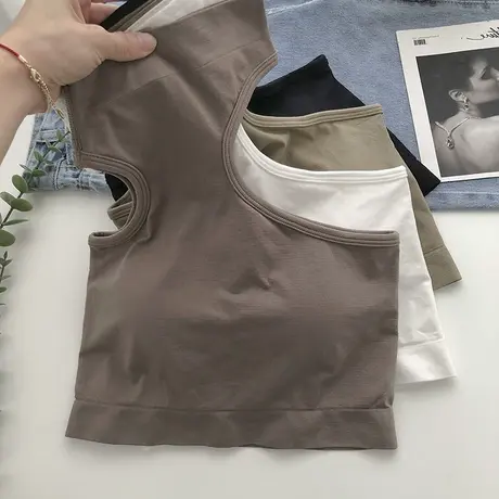 韩版chic修身显瘦打底吊带背心女夏季外穿短款紧身内搭美背上衣潮商品大图