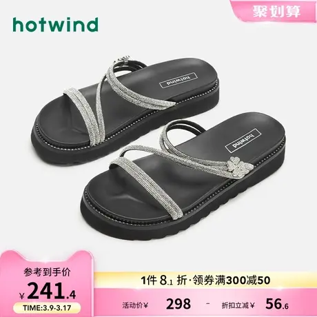 热风2024年夏季新款女士时尚拖鞋图片