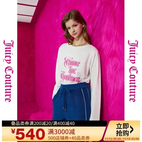 橘滋【秋季新品】3D立体logo印花女式针织衫图片