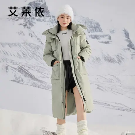 艾莱依长款羽绒服冬季女款2022年新款极寒派克服户外滑雪休闲外套商品大图