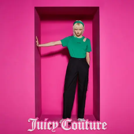 Juicy Couture橘滋女装新款帅气印花单肩露肤短袖女T恤商品大图
