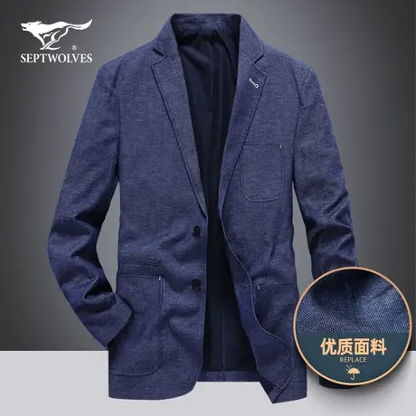 七匹狼狼族生活冬季2023冬季时尚休闲西服单西商务男青年上班西装图片