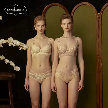 宝诗嫣小胸轻聚拢内衣女士夏季薄款文胸2025新款爆款显大胸罩套装商品大图