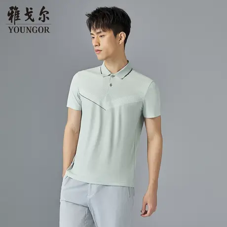 雅戈尔奥莱 商场同款男士短袖T恤新款官方正品商务短袖POLO衫男商品大图