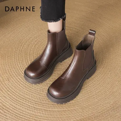 达芙妮厚底英伦风短靴女2025秋冬新款切尔西靴西部新疆草原马丁靴商品大图