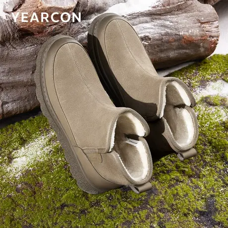 意尔康男鞋冬季男士加绒加厚雪地靴保暖棉鞋短靴户外休闲防寒男款商品大图