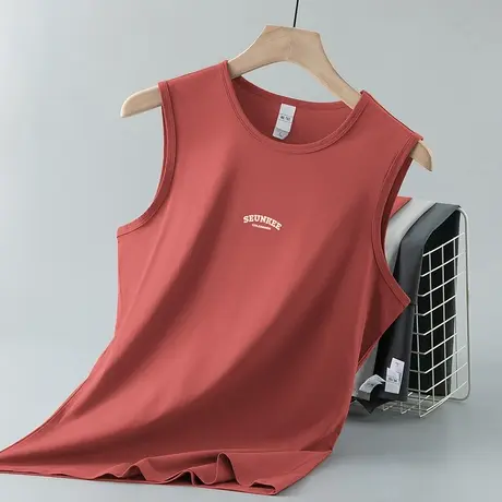 莫代尔运动背心男夏季冰丝凉感坎肩健身速干无袖t恤篮球跨栏汗衫商品大图