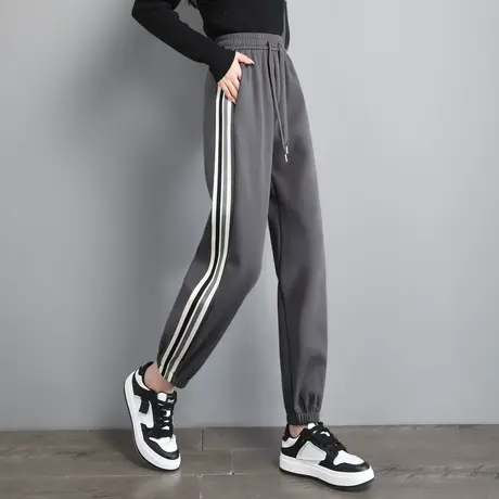 时尚气质休闲裤2023年秋季新款女士收腰百搭宽松韩版运动哈伦裤商品大图