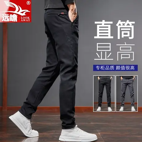 春秋季男士休闲裤男潮牌修身长裤2023新款时尚百搭小直筒裤子男款商品大图
