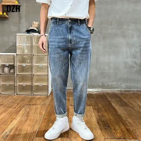 男士美式大码牛仔裤男直筒宽松高街裤子休闲百搭春夏男裤牛仔长裤商品大图