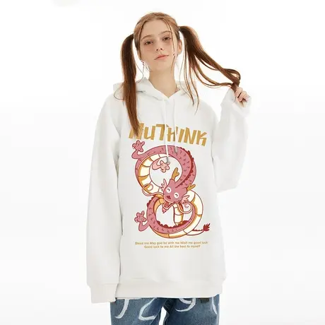 Nuthink春节喜庆衣服新年过年本命年龙年连帽卫衣男大码外套男款商品大图