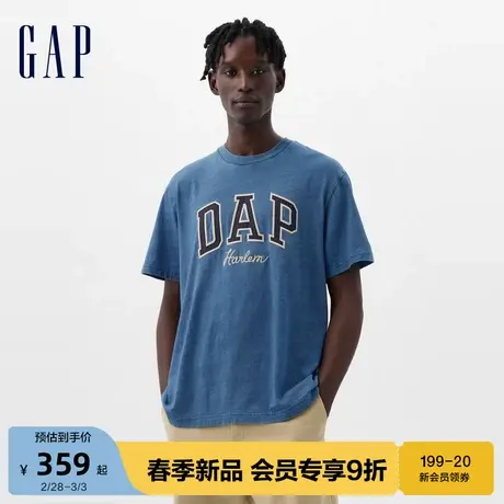 【DAP联名系列】Gap男女装春季2024新款LOGO情侣短袖T恤890849商品大图