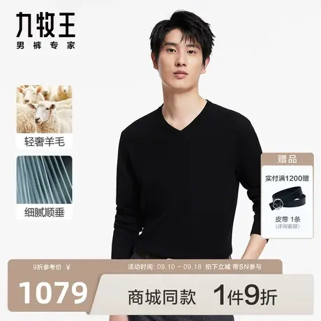 [含羊毛]九牧王男装JY1C50717毛衫23秋冬商场同款百搭温暖亲肤图片