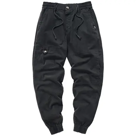 VIP抽绳工装裤子男宽松哈伦束脚裤日系复古潮流百搭小脚休闲长裤商品大图