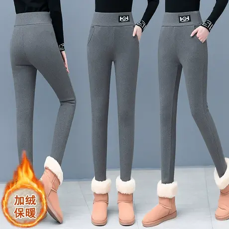 加绒鲨鱼裤女外穿2023新款秋冬季羊羔绒芭比裤提臀收腹瑜伽打底裤图片