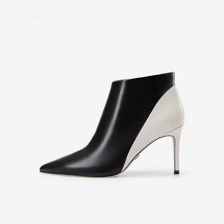 Nine West/玖熙2022年秋冬新款尖头短靴女细高跟鞋靴子拼色及踝靴图片