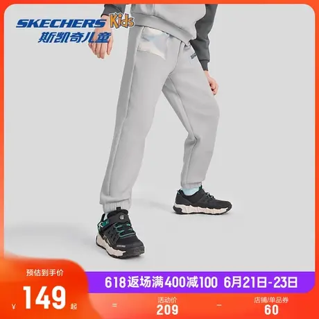 Skechers斯凯奇男童针织长裤女童冬季新款休闲裤子儿童宽松运动裤商品大图