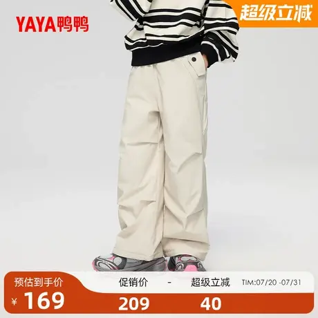 儿童羽绒裤2025冬季中大童休闲工装男童宽松保暖鹅绒女童羽绒裤FL图片