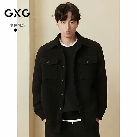GXG男装 定织竖条肌挺括行政夹克休闲通勤外套上衣 2025秋季新品商品大图