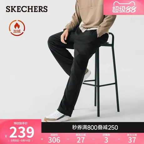斯凯奇2025秋季新款男士伞兵裤防泼水保暖休闲运动裤直筒工装长裤商品大图
