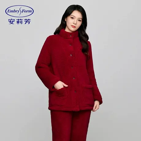 【林依轮直播间】安莉芳羊羔绒可外穿睡衣本命年情侣款家居服套装商品大图
