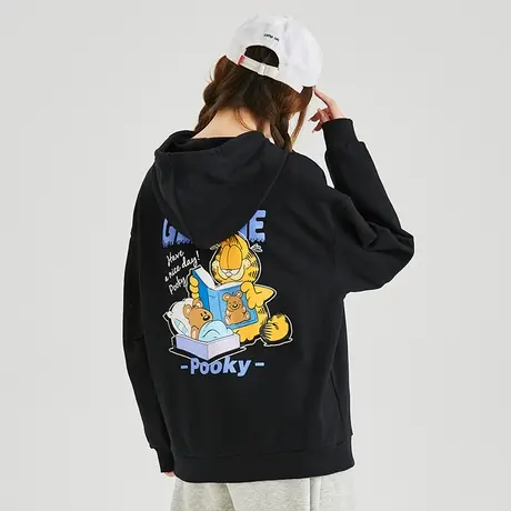 唐狮连帽卫衣女卡通印花春秋新款卫衣韩版宽松外套学生上衣潮商品大图