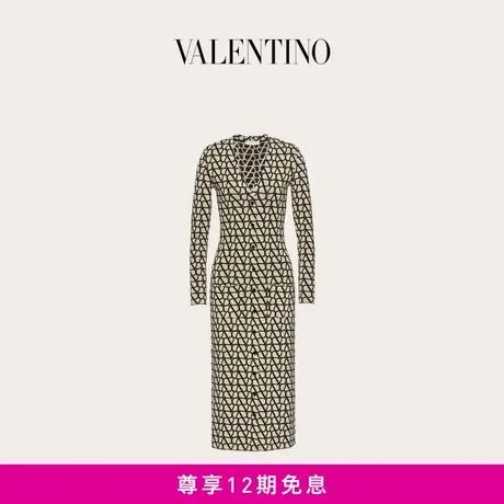 【12期免息】华伦天奴VALENTINO女士V标志羊毛长衫图片