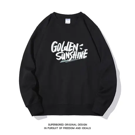 美式复古街头嘻哈涂鸦字母卫衣男春秋款小众设计感宽松休闲上衣商品大图