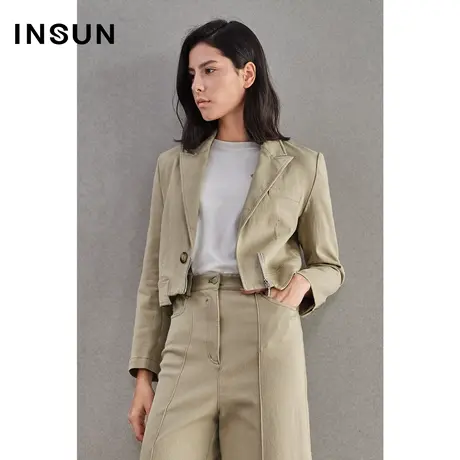 INSUN恩裳春季棉质修身西装外套商品大图