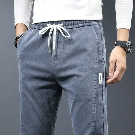 冬季弹力修身休闲长裤子男士春秋款春季小脚小直筒男裤男款通勤裤商品大图