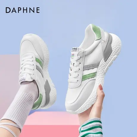 Daphne/达芙妮2022年春夏季中跟圆头时尚百搭款小单鞋422101580图片